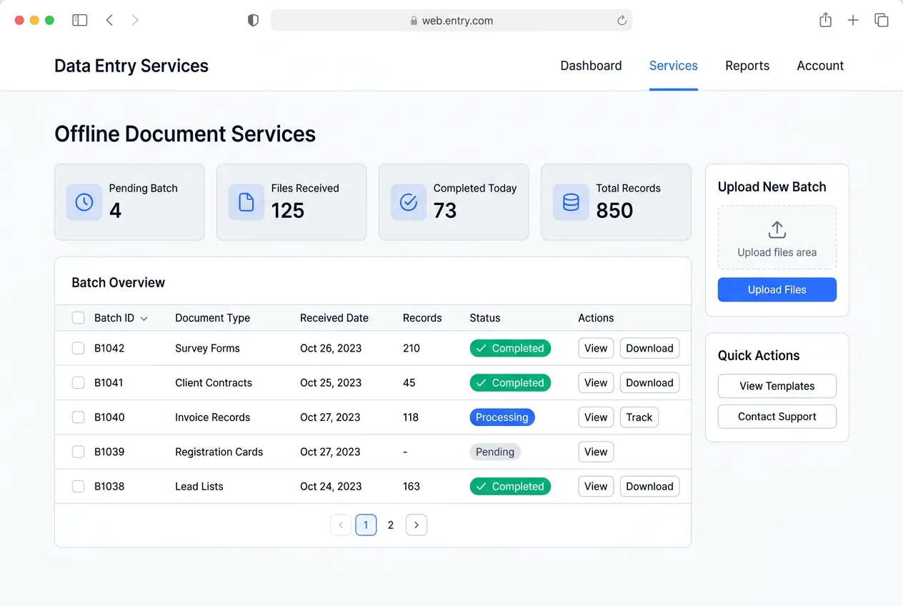 Various types of paper documents including invoices, forms, and handwritten records