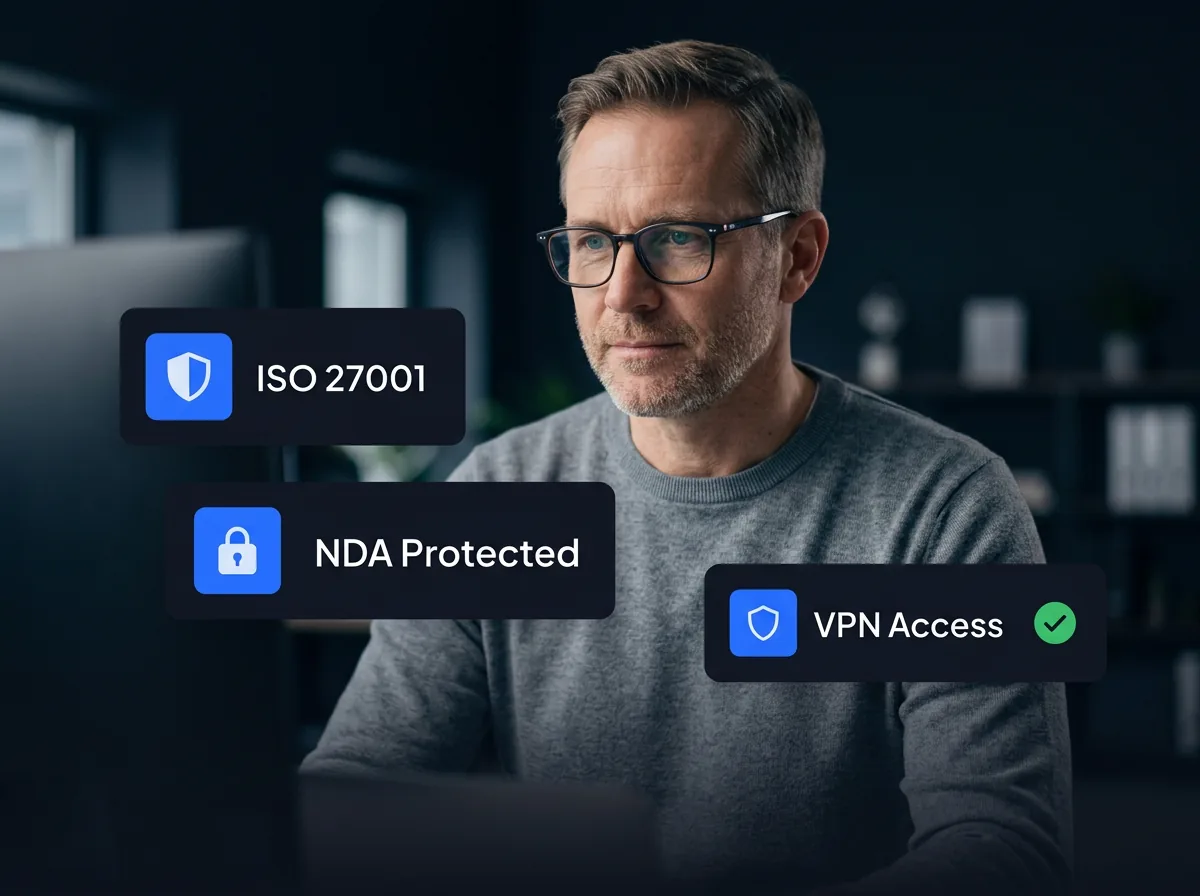 ISO 27001 certified secure data handling for gaming studios and pre-release content