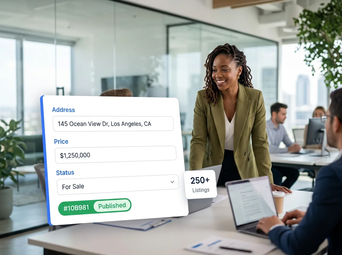 Property listing management across MLS, Zillow, Realtor.com, and Redfin platforms